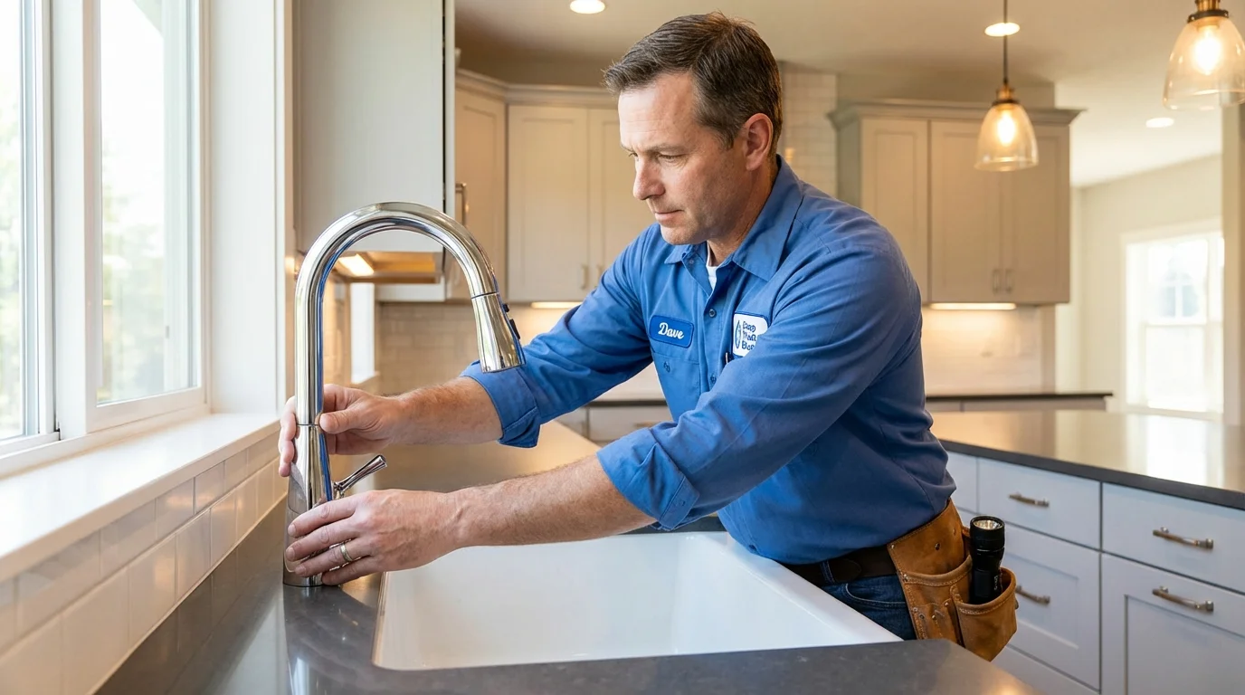 Kitchen faucet installation by Johns Plumbing LLC in Atlantic Beach
